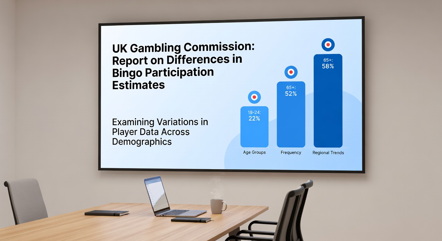 Traditional UK bingo hall interior with players at tables, evoking the community aspect of in-person gambling captured in recent Gambling Commission data
