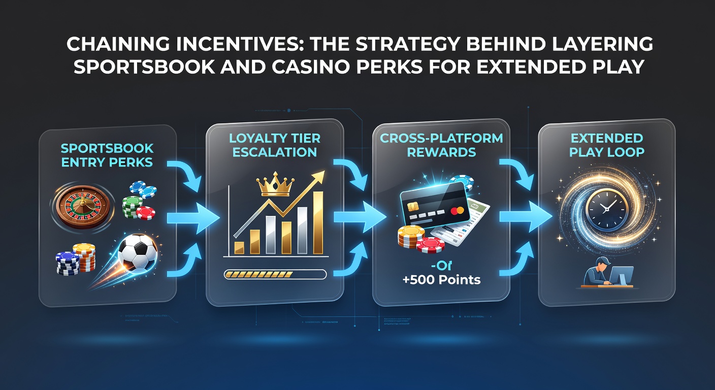 Illustration of layered sportsbook and casino rewards flowing into extended player sessions