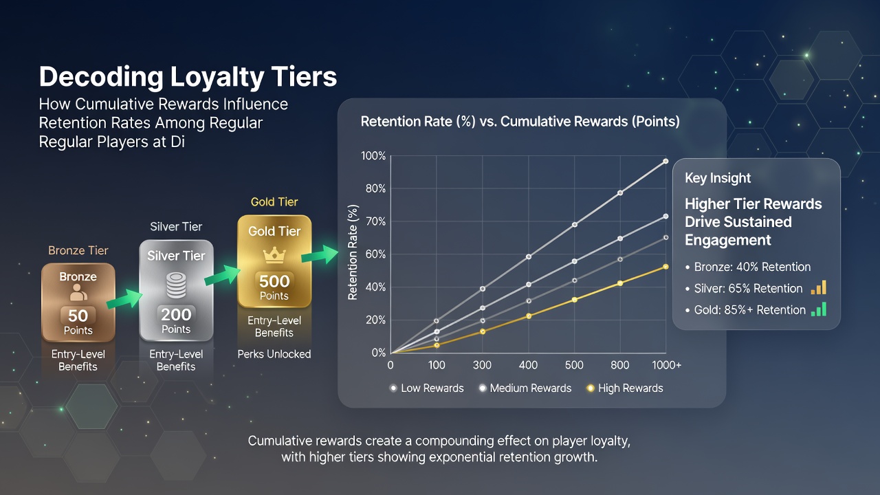 Analytics dashboard showing retention rate improvements across different loyalty tiers at an online sportsbook