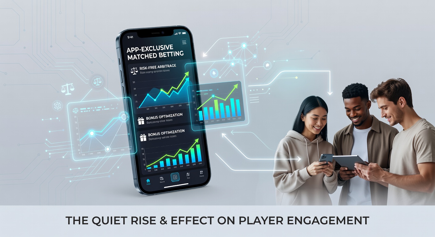 Analytics dashboard showing increased player engagement metrics from app-based matched betting