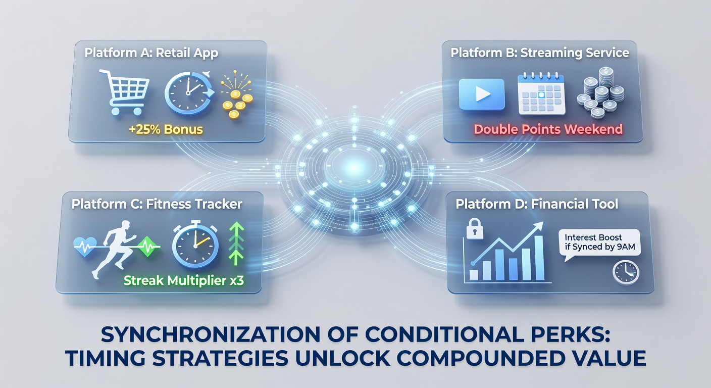 Diagram showing overlapping timelines of betting bonuses and strategic deposit points across platforms